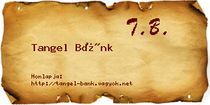 Tangel Bánk névjegykártya